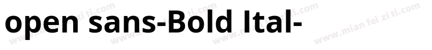 open sans-Bold Ital字体转换